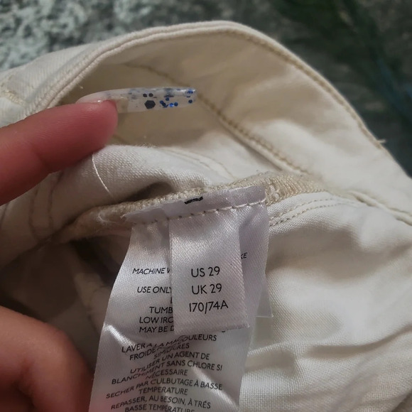 We The Free Cream Distressed High Rise Jeans - Picture 7 of 9